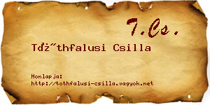 Tóthfalusi Csilla névjegykártya