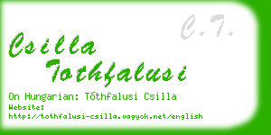 csilla tothfalusi business card